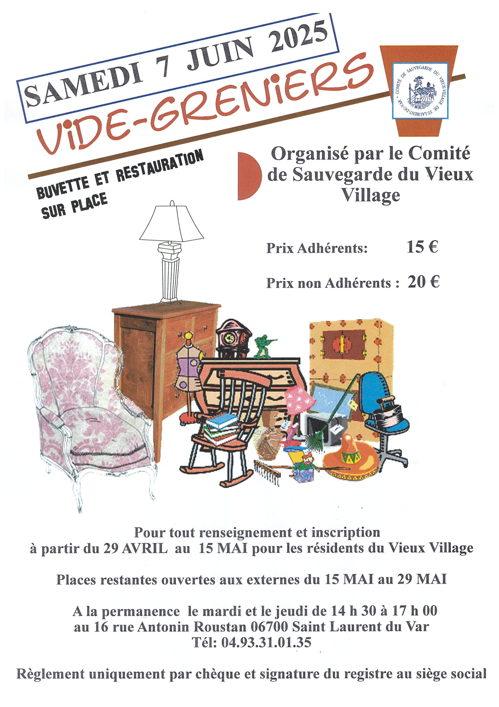Pour les villageois inscriptions du 6 mai au 18 mai